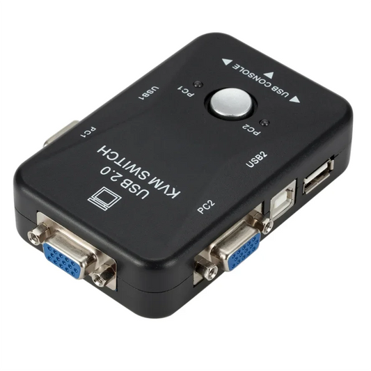 2 And 4 Port VGA KVM Switch 1080P USB 2.0 Splitter Mouse Keyboard Printer Pendrive Share Switcher Box Adapter Out KVM Switch