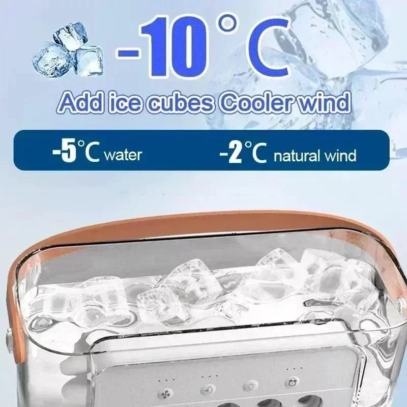 3 In 1 Summer Cooling Fan Portable Desktop Humidifier USB Mini Air Conditioners Night Light Water Mist For Home Or Office