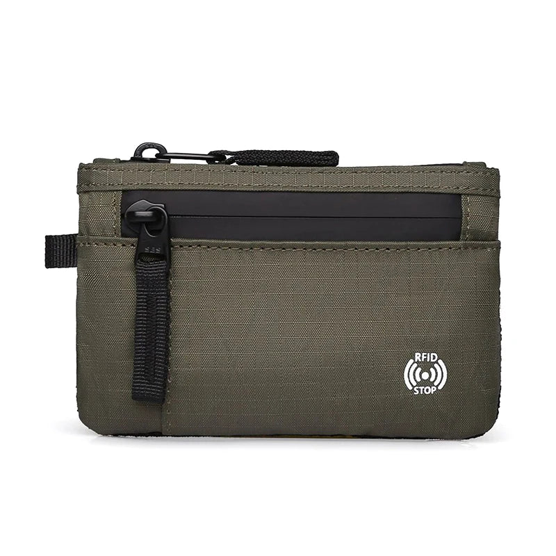 Rfid Credit Card Holder Men's Short Wallet Zipper Coin Bag X-pac Mini Travel Wallet Male Tactical Purse Coin Purse A9