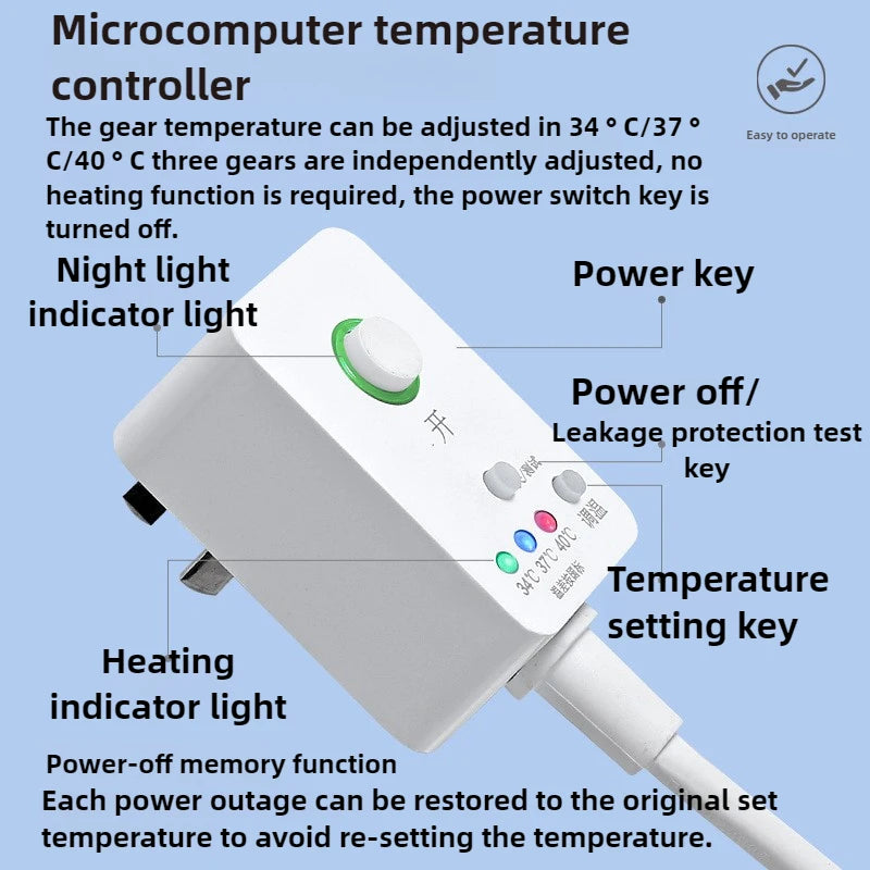 220V Heated Toilet Cover, Seat Heating, Three-speed Temperature Regulation, Smart, Toilet Seat Cover, Waterproof V U, Household, Winter