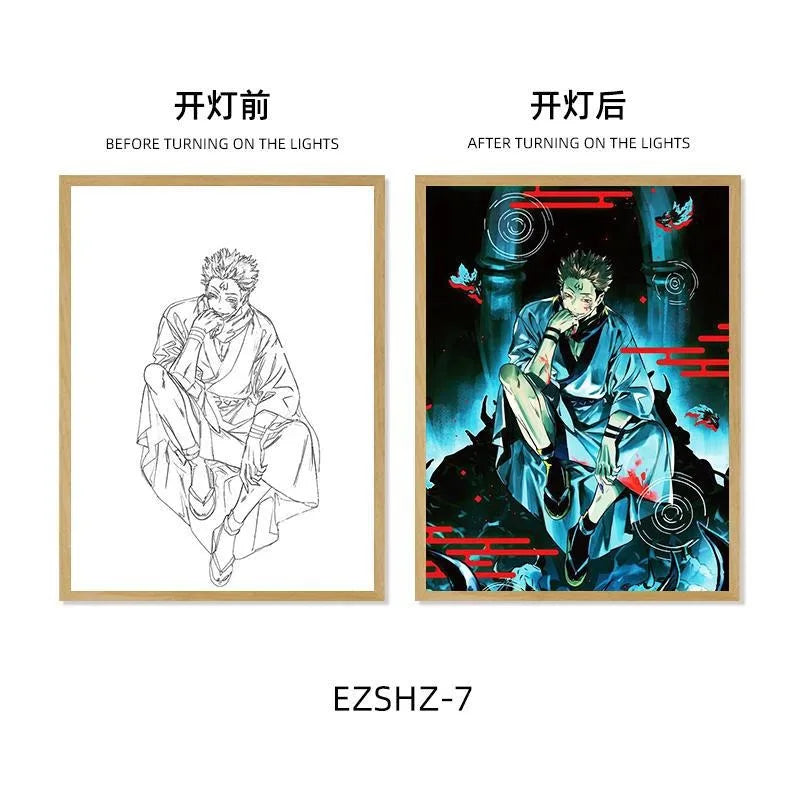 LED Light Painting Anime Figure
