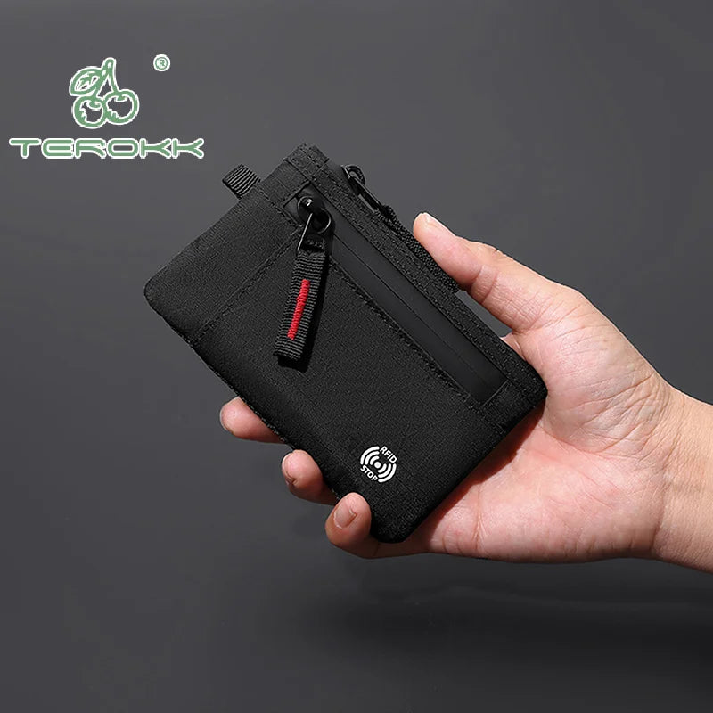 Rfid Credit Card Holder Men's Short Wallet Zipper Coin Bag X-pac Mini Travel Wallet Male Tactical Purse Coin Purse