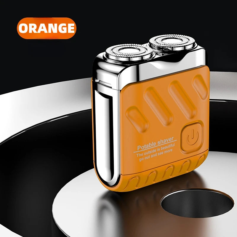 Electric Shaver Mini Portable Electric Waterproof Type-c Rechargeable Orange