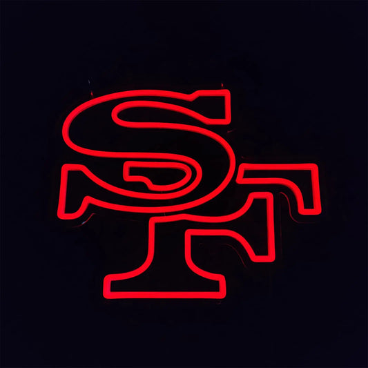 49ers Football | Neon Sign 15.74x12.95 Inch, USB Powered Wall Light, Bedroom Decor, Fan Gift, Art Wall, Perfect Team Sports Night Lamp