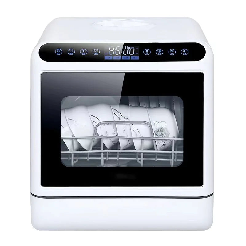 Smart Dishwasher with Automatic Washing, Disinfection, Drying & Built-in Water Tank
