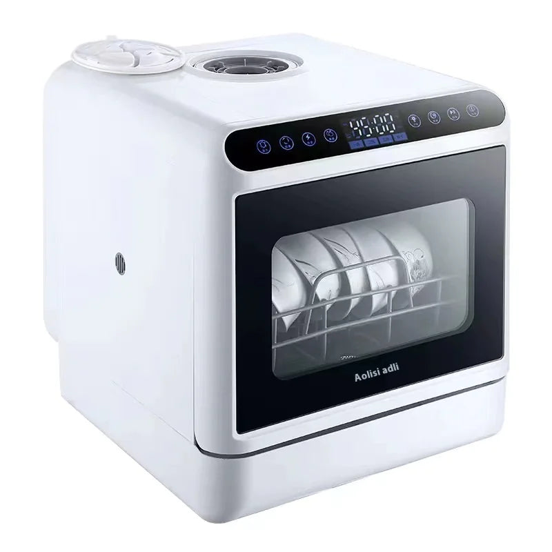 Smart Dishwasher with Automatic Washing, Disinfection, Drying & Built-in Water Tank