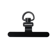 Rotating Mobile Phone Gasket 02mm Ultra-thin Stainless Steel Mobile Phone Lanyard Clip 360 Rotating Black Neutral