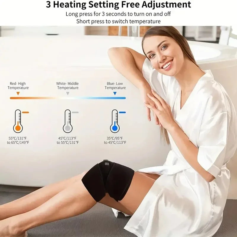 Electric Knee Protection USB Heating Knee Support Belt Warmth Tool with 3 Temperature Adjustable Single Button Operation