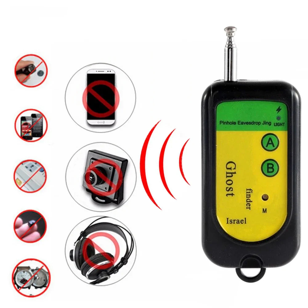 Anti-Spy, Wireless, RF Signal Detector, Bug, GPS, Camera Signal Detection, GPS Tracker, Hidden Camera, Eavesdropping, Finder, Device,