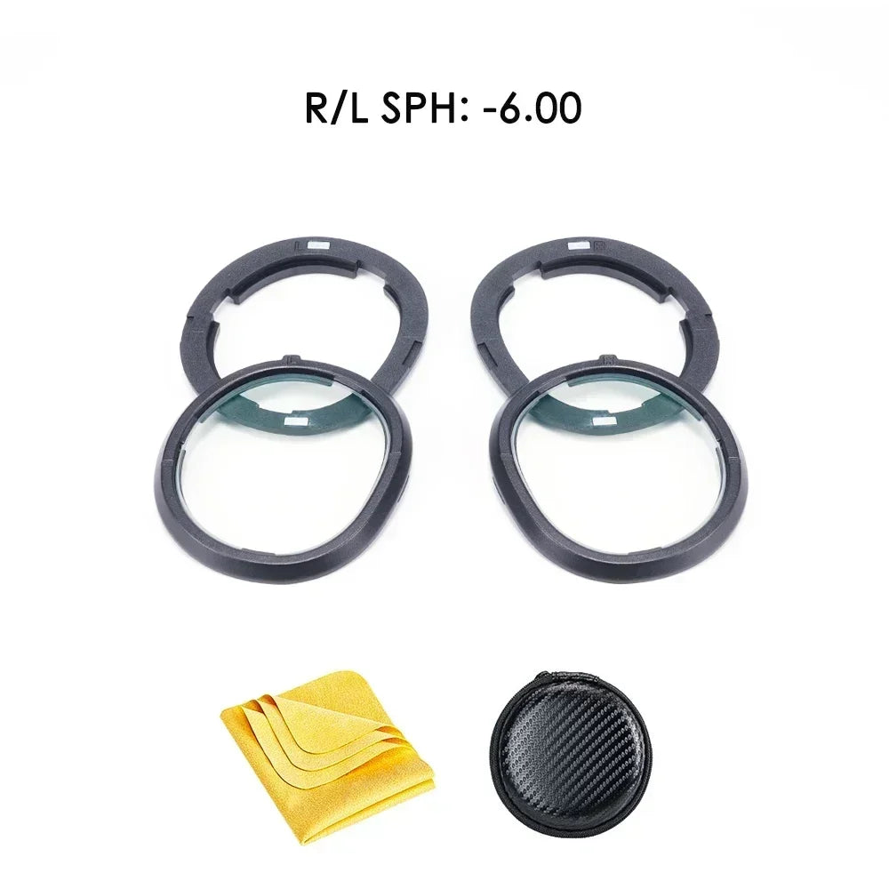 Quest 3 Lens Myopia Anti-Blue Anti-Glare Glasses Magnetic Eyeglass Frame VR Prescription Lenses For Meta Quest 3 Accessories R L -6.00