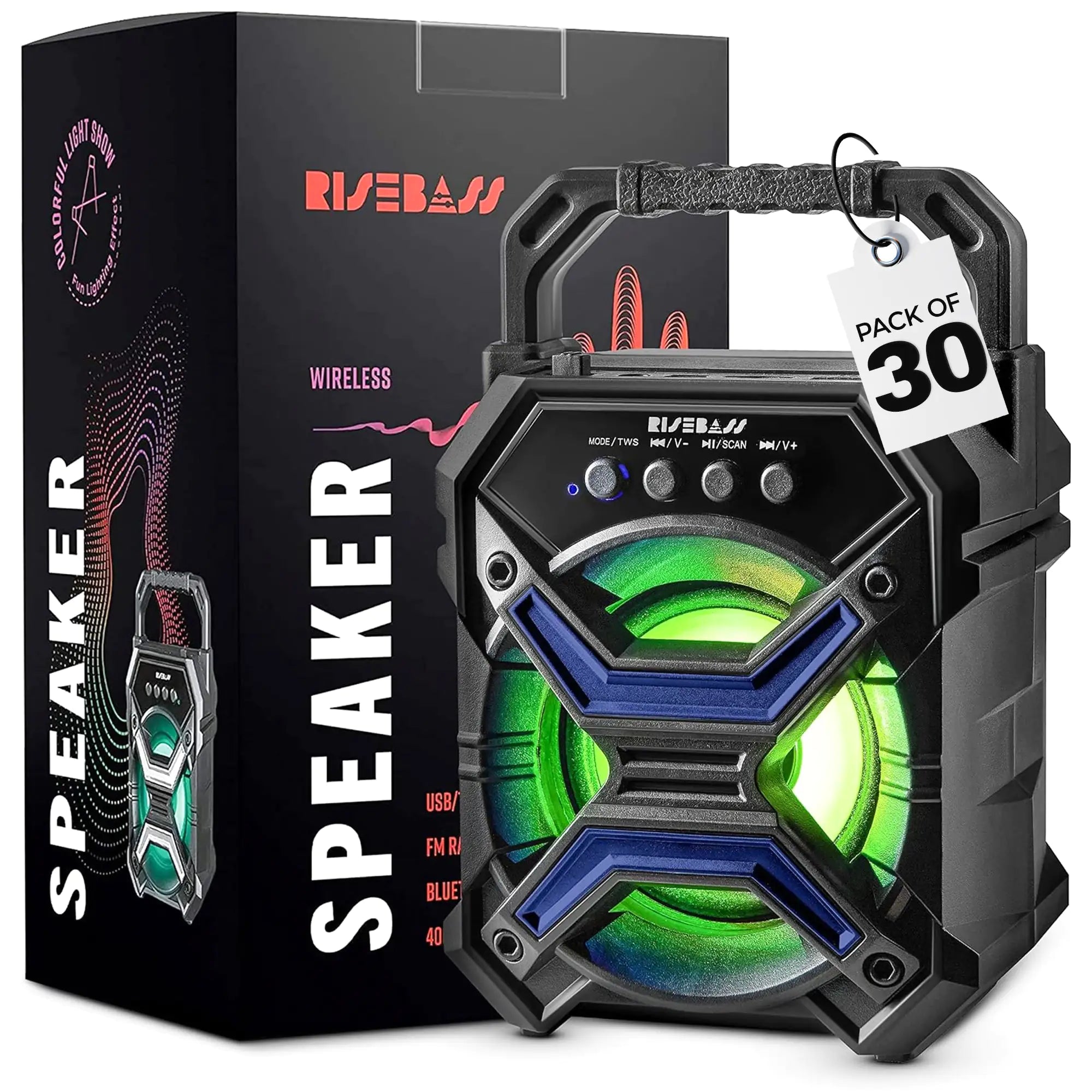 RISEBASS Compact Bluetooth Speaker: Your Portable Party