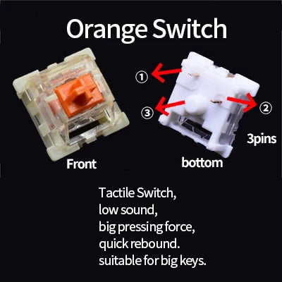 Computer & Peripherals 70pcs Tactile Orange