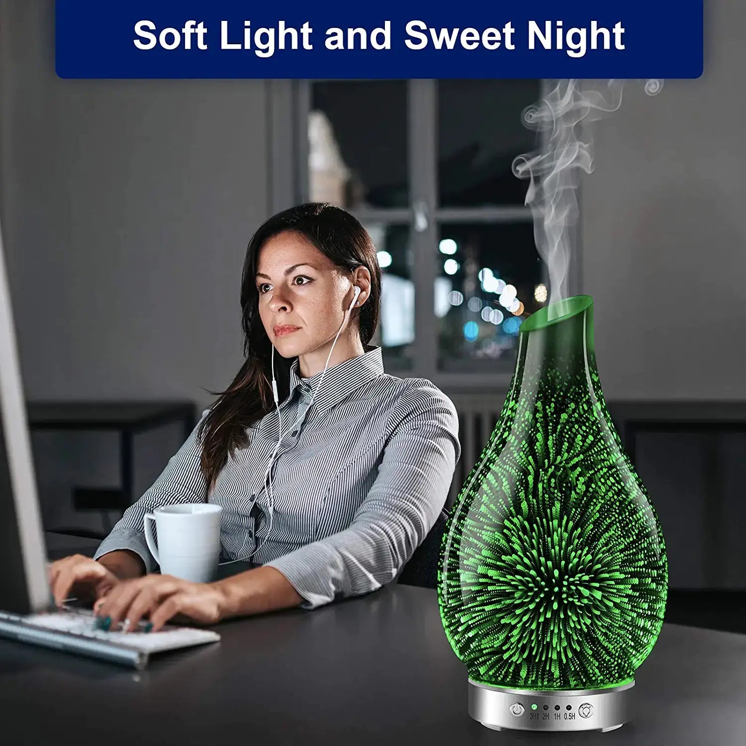 Aptus Praxis 3D Glass LED Aromatherapy Diffuser