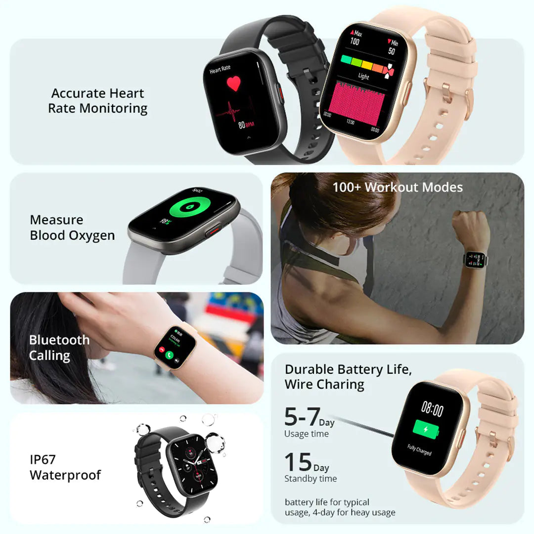 Aptus Praxis Omni Smart Watch with Bluetooth Calling & Health Tracking