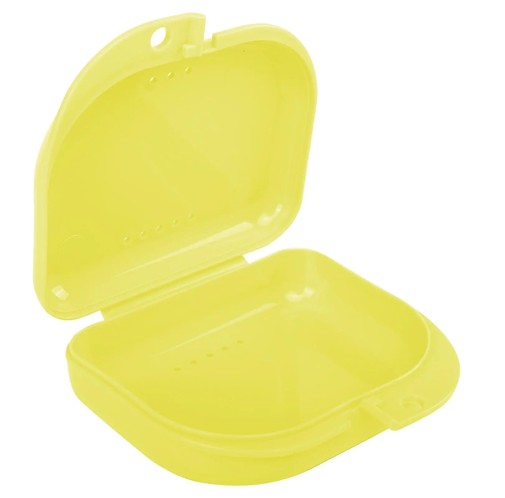 Retainer Case Denture Case Orthodontic Dental Case Slim Braces Case Mouth Guard Case Denture Box Teeth Aligner Case Night Guard Case Container Storage Lemon