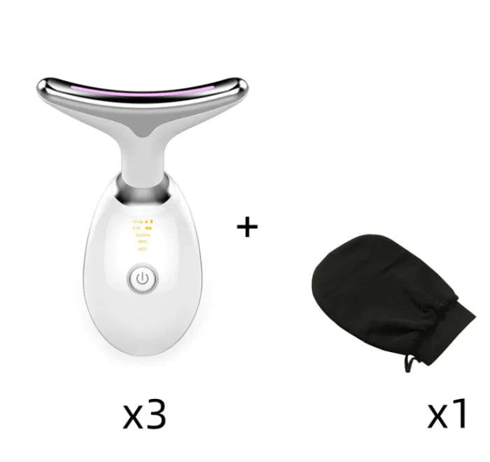 Neck Care Massage Device 3PC White with 1PC Glove USB
