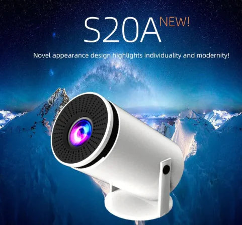 HY300 Portable Smart Projector - Android 11, WiFi 6 & 180° Rotating Stand