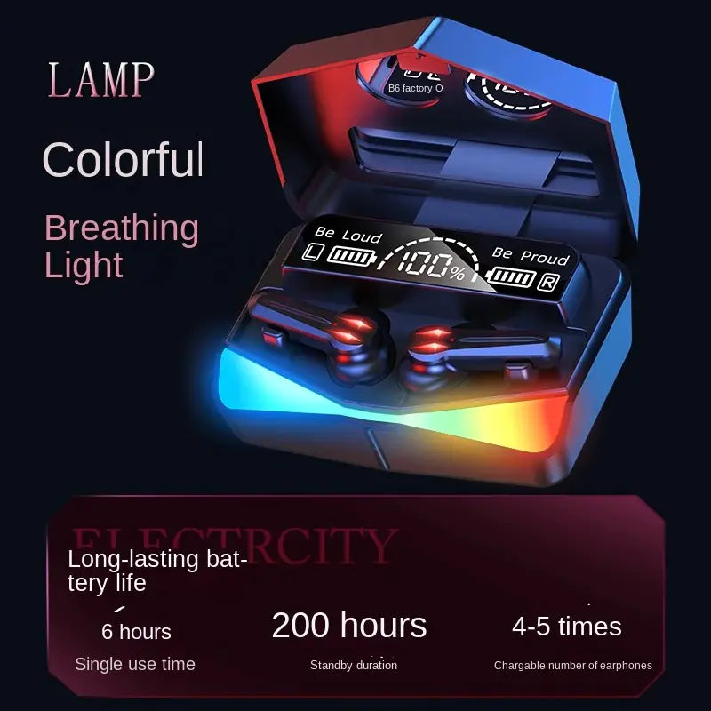 M28 TWS Gaming & Sport Earbuds with LED Power Display (Bluetooth 5.3)