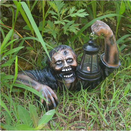 Macabre Hand-Painted Resin Halloween Decor