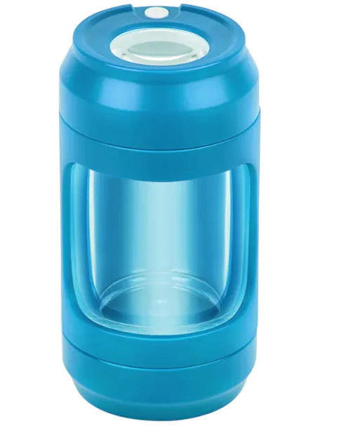 4-in-1 LED Herb Grinder & Storage Case with USB Charger Blue