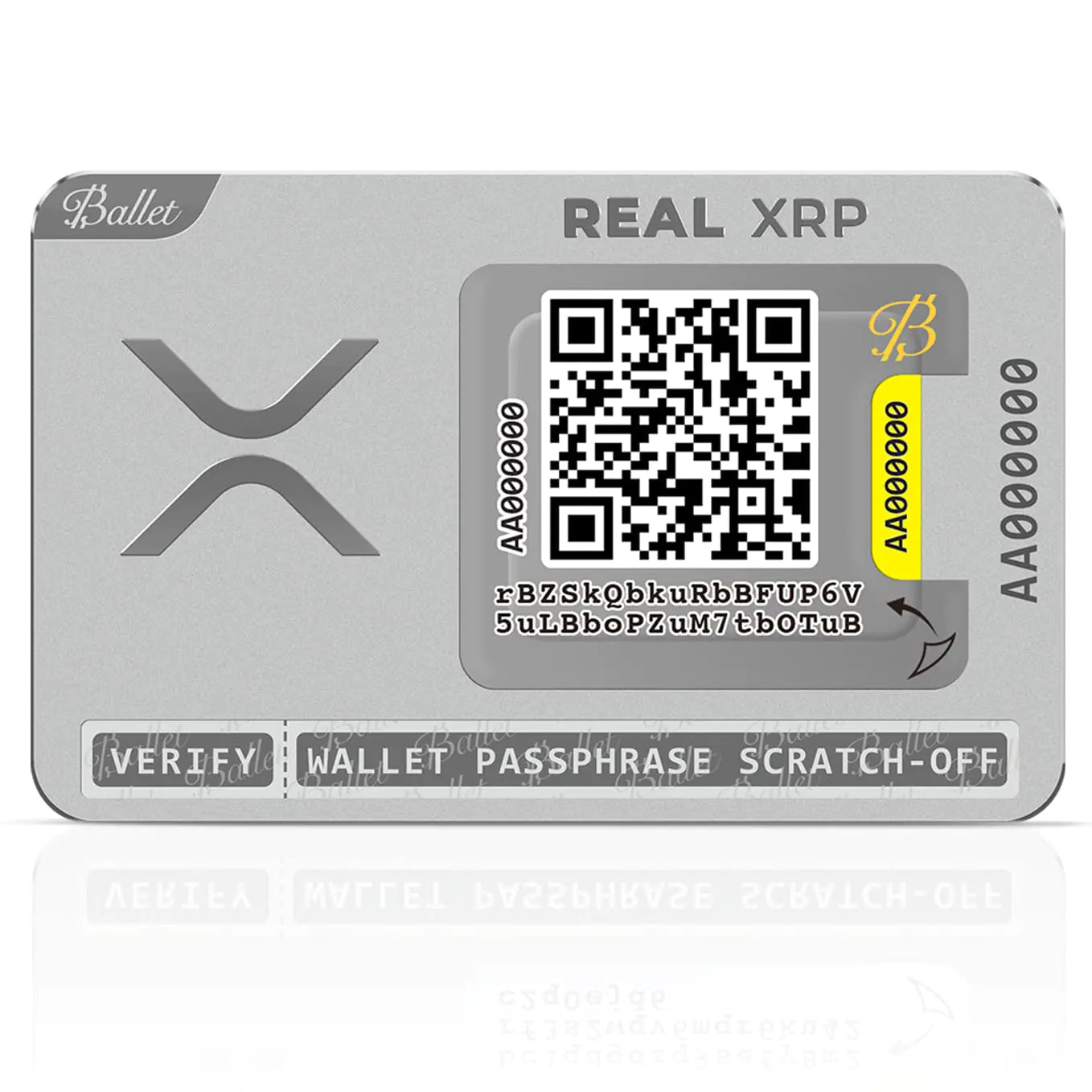 Ballet Real XRP - The Easiest Crypto Cold Storage Card (3-Pack)