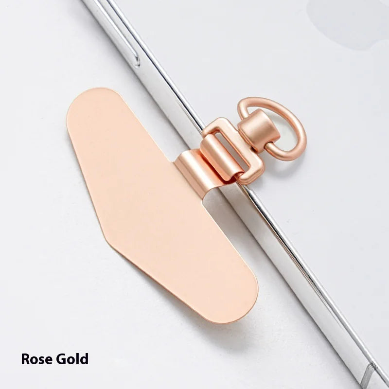 Rotating Mobile Phone Gasket 02mm Ultra-thin Stainless Steel Mobile Phone Lanyard Clip