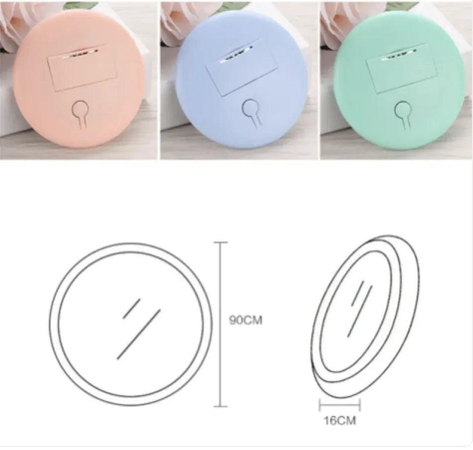 Rechargeable LED Makeup Mirror | HD Portable Beauty Mirror Green USB Charging
