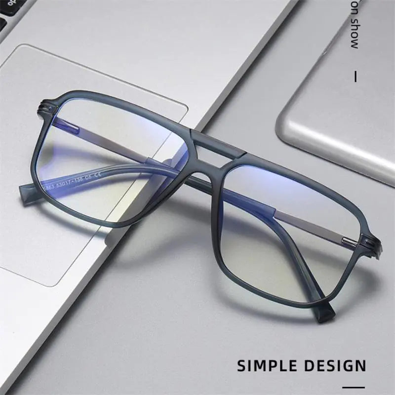 Men's Vintage Blue Light Blocking Square Eyeglasses