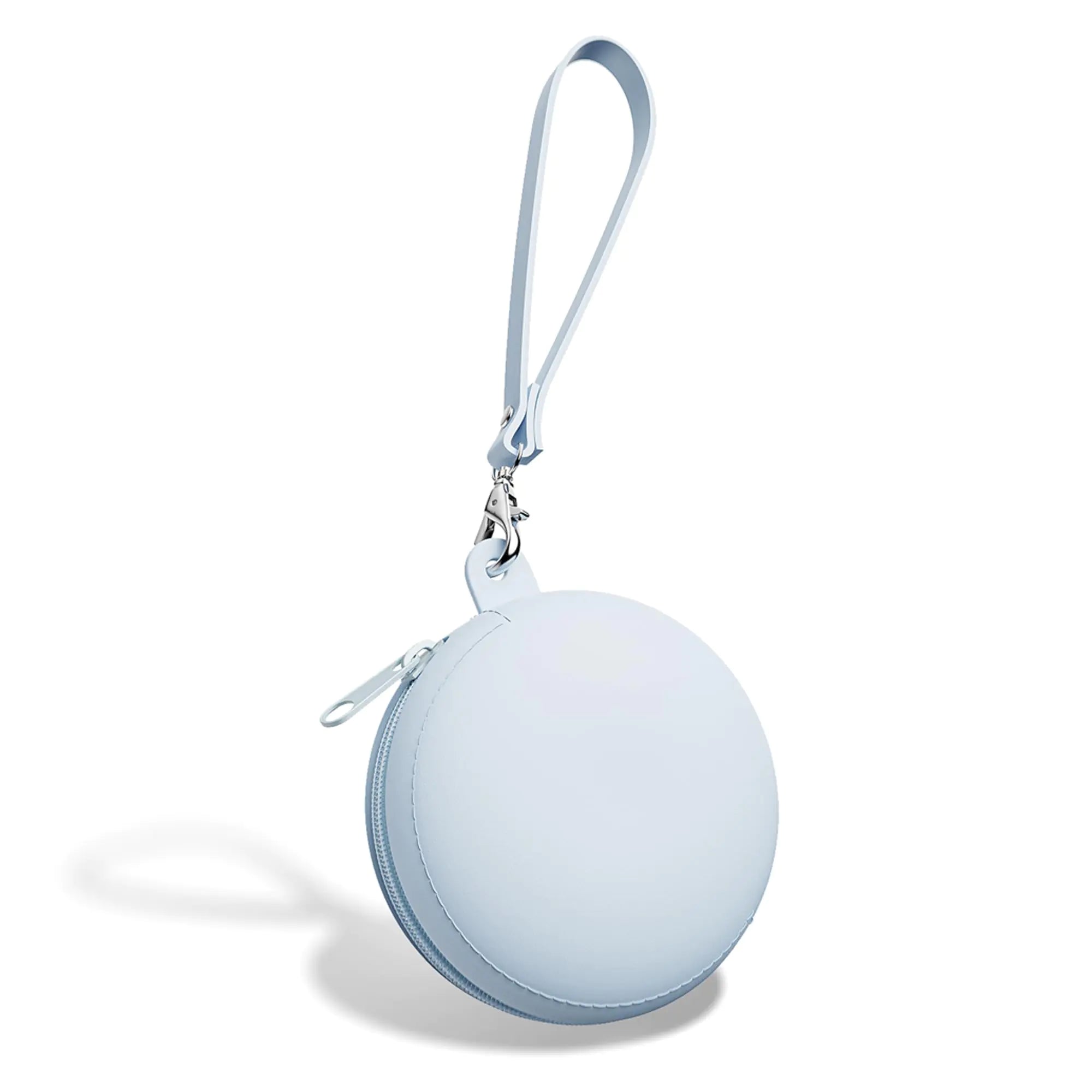 Light Blue Silicone Earbud Case Headphone Organizer Charging Cord Organizer Travel Jewelry Case Wired Earbuds Case Ear Bud Case Holder Charger Case Key Case Silicone Earbud Pouch Makeup Case