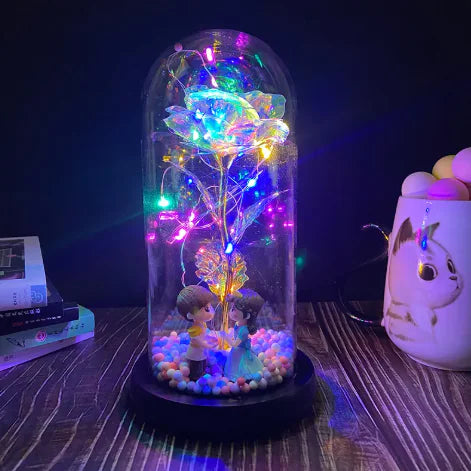 Luxe Glow Rose LED Decor