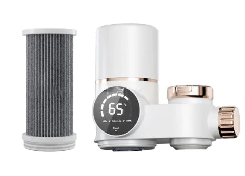 Kitchen Faucet Water Filter with LED Display (One Set) Electroherm membrane filter + white machine