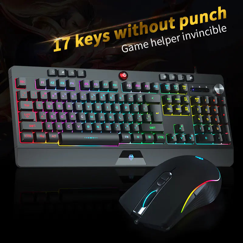RGB Gaming Keyboard and Mouse Set for Office Use