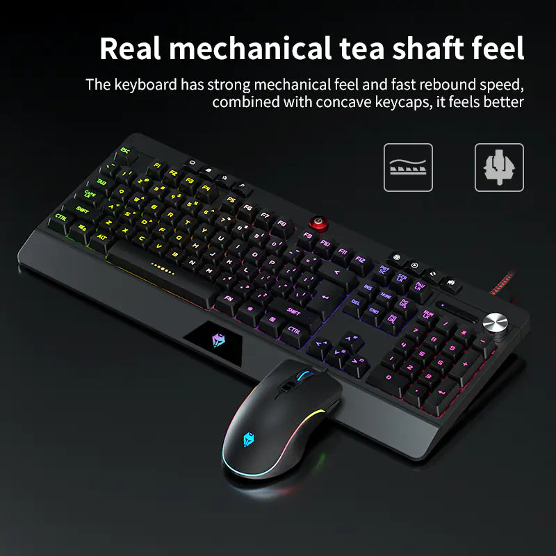 RGB Gaming Keyboard and Mouse Set for Office Use