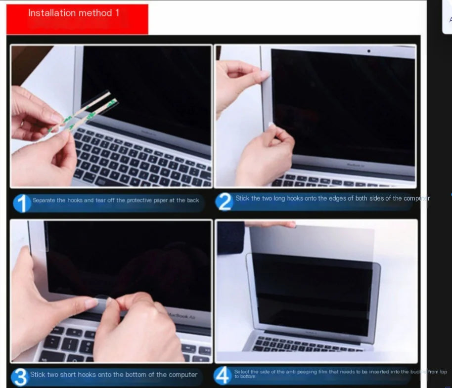 Anti-Spy Laptop Privacy Screen Protector