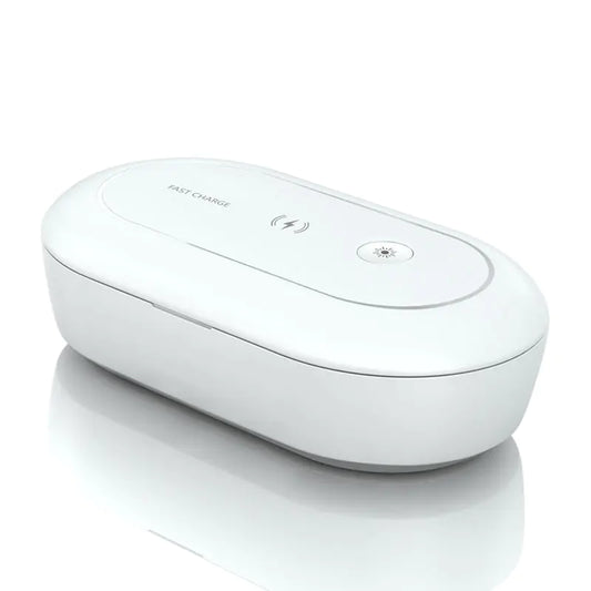 UV Phone Sanitizer Box with Wireless Charger and Multi-Function White
