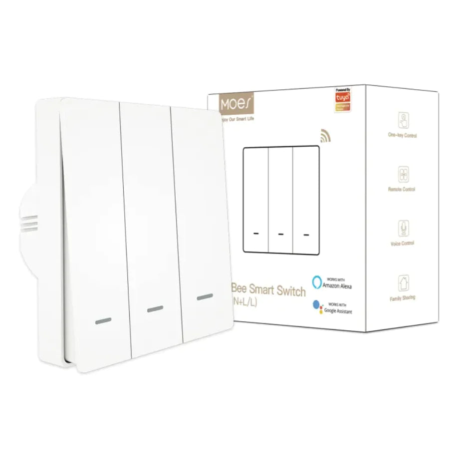 Smart Home Rebound Type Wiring 3 White Three Single Control