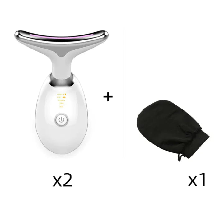 Neck Care Massage Device 2PC White with 1PC Glove USB
