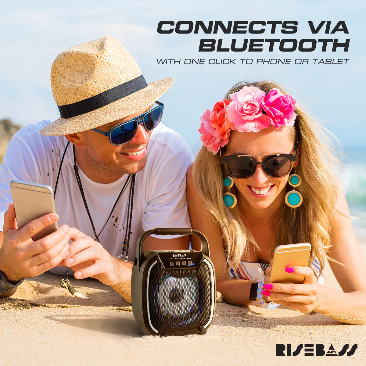 RISEBASS Portable Party Speaker: Big Sound, Anywhere