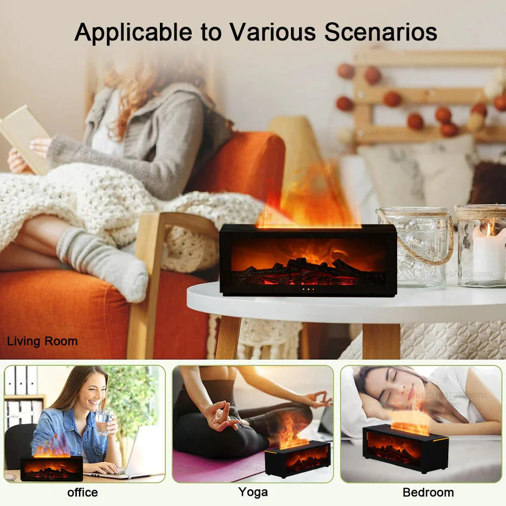 Aptus Praxis Flame Effect Aroma Diffuser: Serene Ambiance & Mist