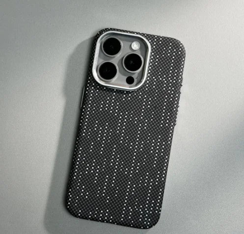 Abstract Starry Pixel MagSafe Phone Case for iPhone black iPhone 16 pro