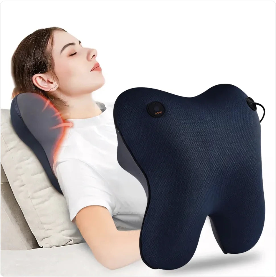 Neck and Back Acupressure Massage Pillow Blue