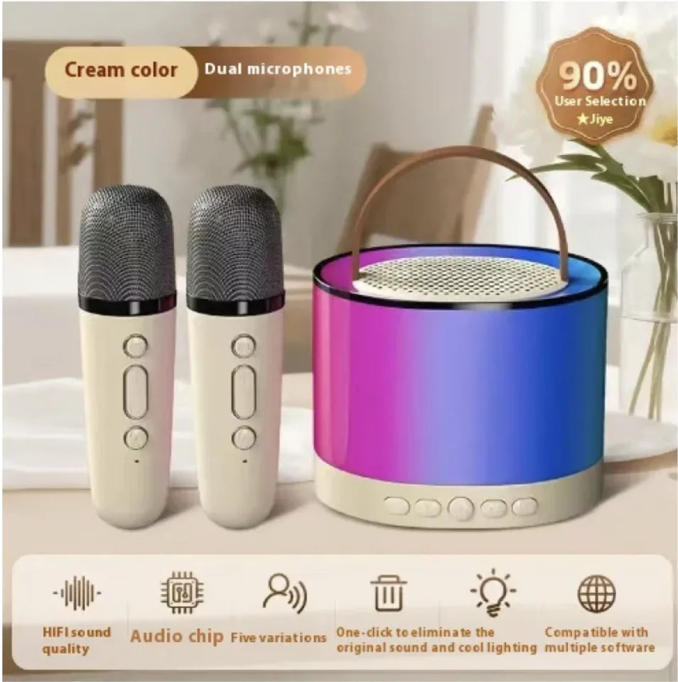 RGB Wireless Bluetooth Speaker with Light Effects Skin tone double Mai