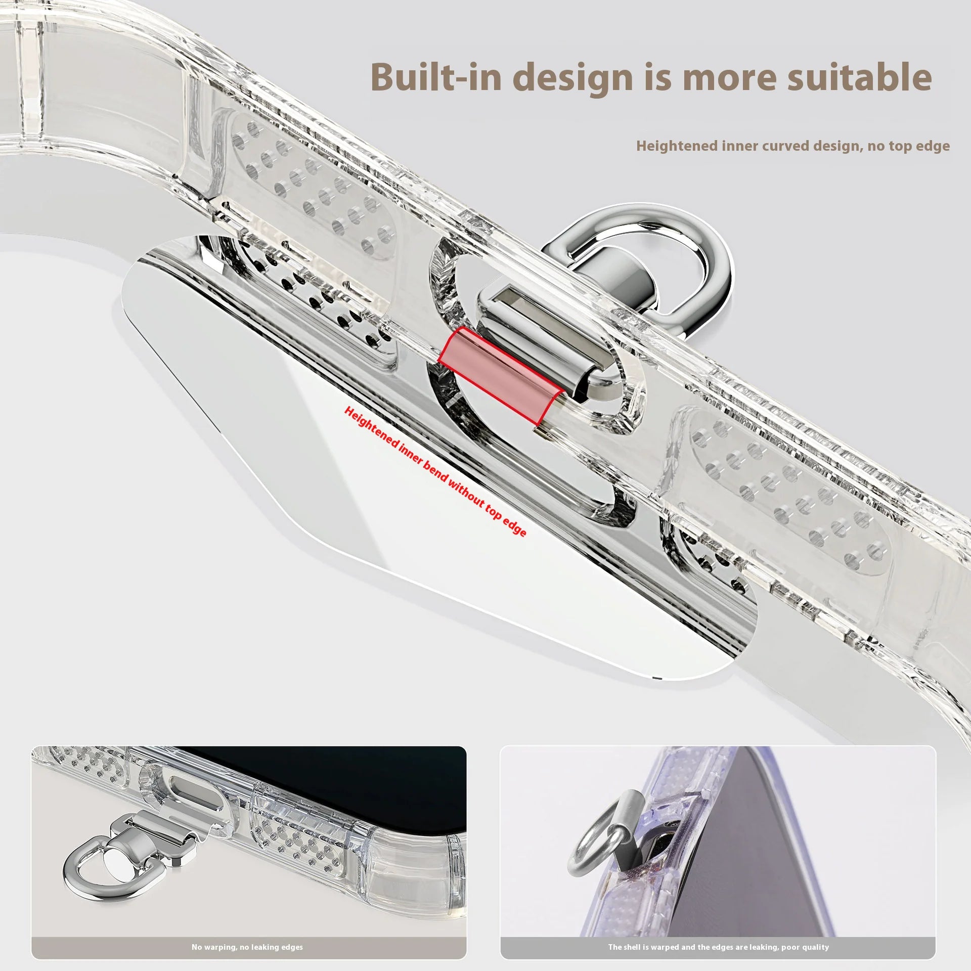 Rotating Mobile Phone Gasket 02mm Ultra-thin Stainless Steel Mobile Phone Lanyard Clip