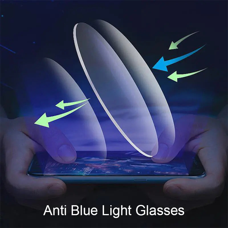 Men's Vintage Blue Light Blocking Square Eyeglasses