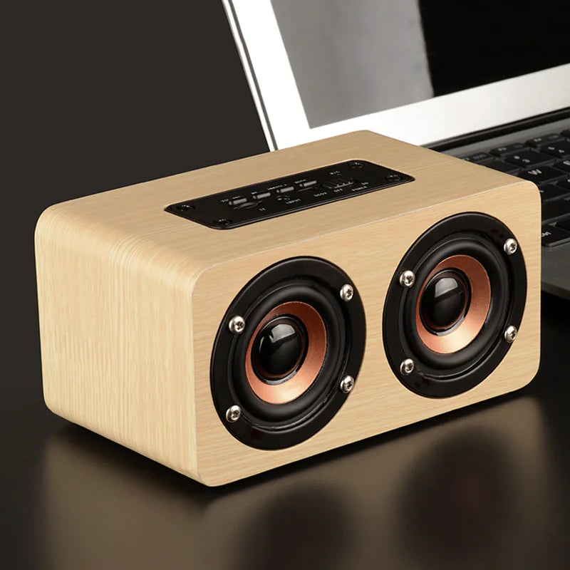 Wood Grain Wireless Bluetooth Speaker Yellow Wood Grain